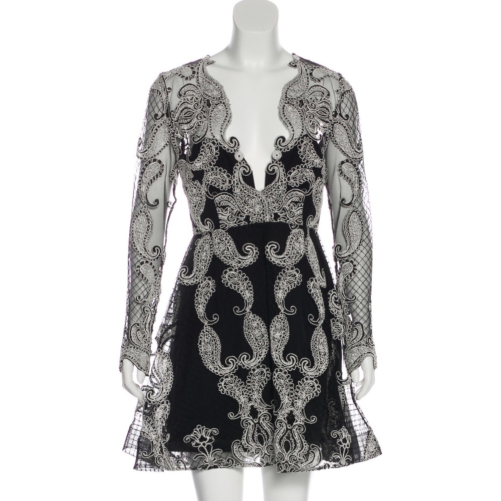 THURLEY Long Sleeve Lace Mini Dress US Size 6